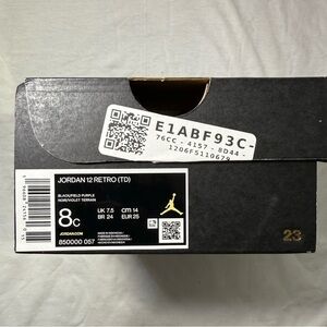 Jordan 12 Retro 8 (TD) Black & Purple